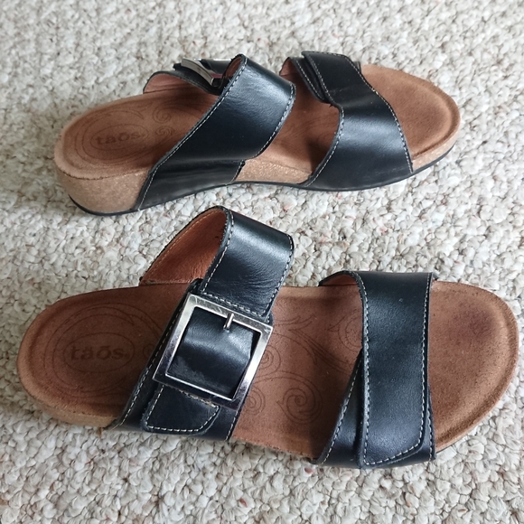 Taos My Dear Black Slide Sandals with Buckle size 6.5 - Picture 8 of 15